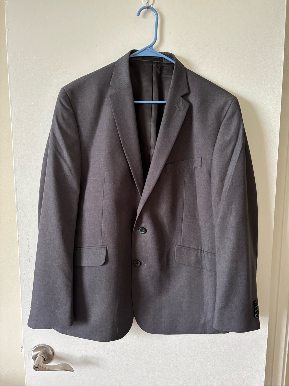 Kenneth Cole Dark Charcoal Two-Button Suit Blazer